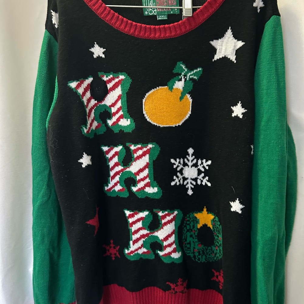 Ugly Christmas Sweater- HO HO HO - Picture 4 of 4